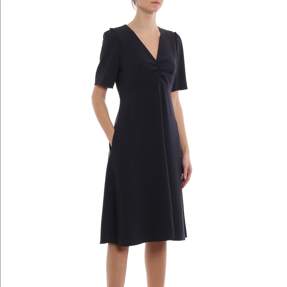 WEEKEND MAX MARA Benda ruched cady dress BLACK